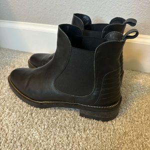 Fabianelli Black Leather Chelsea Boot, Size 10